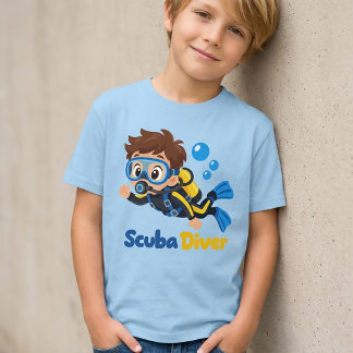 Camiseta de desenho animado de mergulhador para me