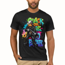 Camiseta de desenho animado de pato engraçado Quac