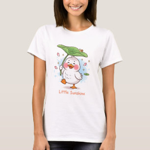 Camiseta de desenho animado de patozinho fofo e en