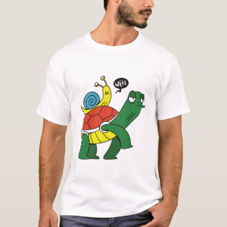 Camiseta de desenho animado de tartaruga engraçada