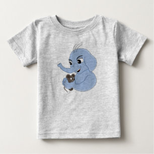 Camiseta de desenho animado de um garoto elefante