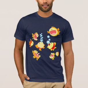 Camiseta de desenho animado Diversão no Aquário