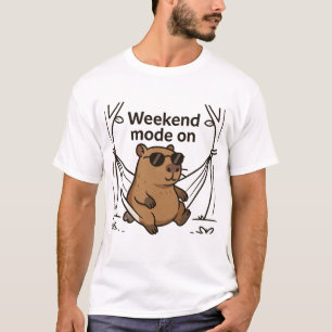 Camiseta de desenho animado do meme do capivara pr