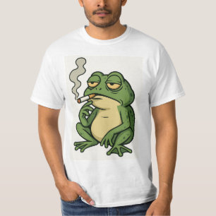 Camiseta de desenho animado do Sapo Fumante, Arte 