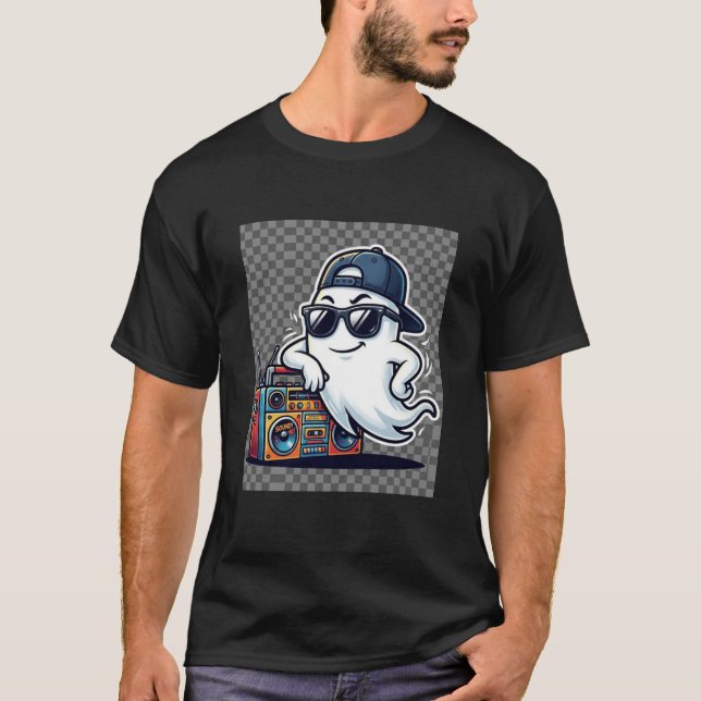 Camiseta de desenho animado fantasma da moda stree (Frente)