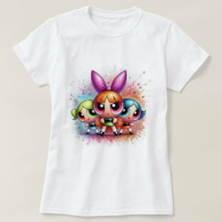 Camiseta de desenho animado inspirada nas Powerpuf