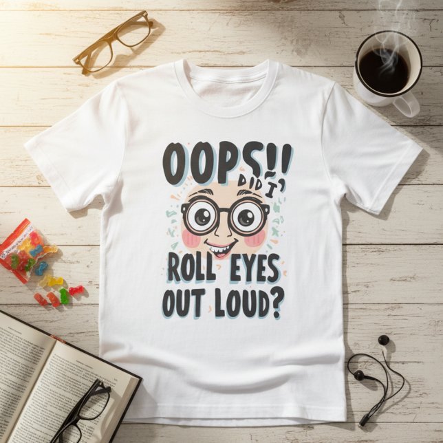 Camiseta de desenho animado sarcástico – Design de (Criador carregado)