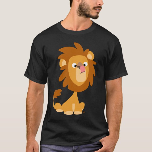 Camiseta de desenho animado Silly Lion! (Frente)