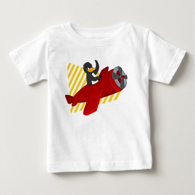 Camiseta de desenho animado voando (Frente)