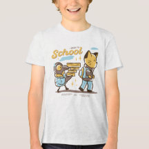 camiseta de desenho de desenho animado de volta às