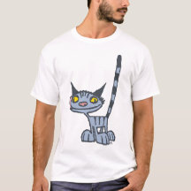 Camiseta de desenho de Gatinho, em forma de boneca