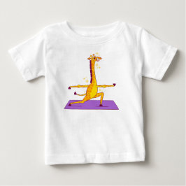 Camiseta de desenho de girafa desenhada à mão | Cu