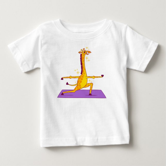 Camiseta de desenho de girafa desenhada à mão | Cu (Frente)