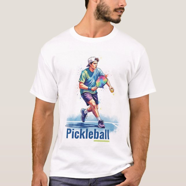Camiseta de desenho de pickleball (Frente)