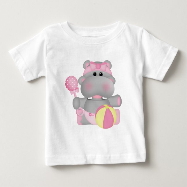 Camiseta de desenho do Baby Hippo (Frente)