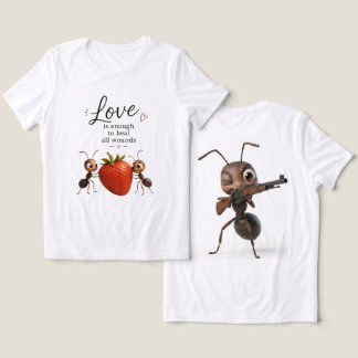 Camiseta de Design Amor Formigas Fofas – Inspirati