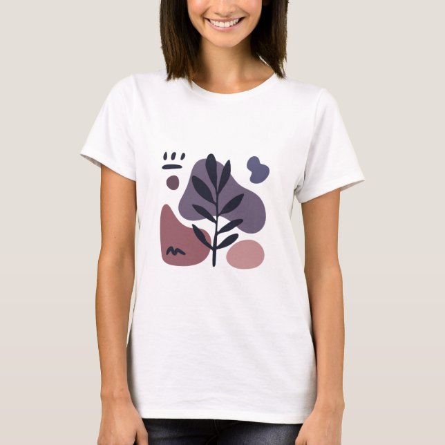 Camiseta de design da natureza minimalista (Frente)