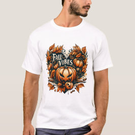 Camiseta de Design de Abóbora de Abóbora de Vibes