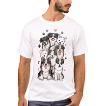 Camiseta de Design de Amante de Cachorro Fofo | Im