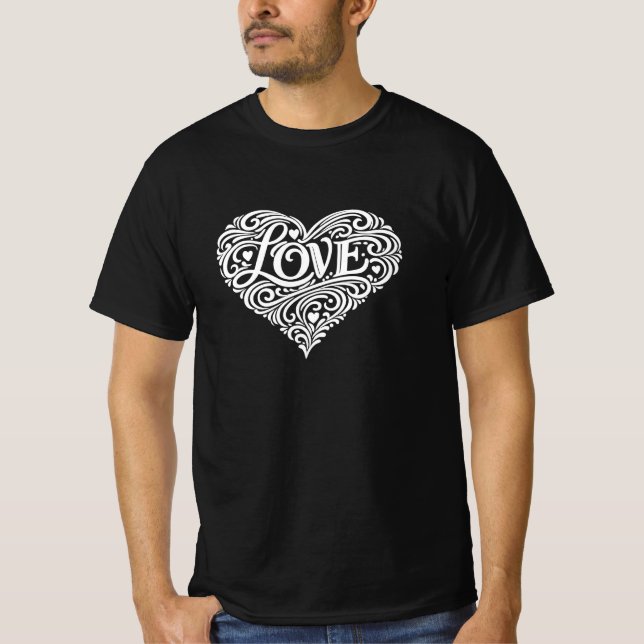 Camiseta de design de amor de todos os tempos do D (Frente)