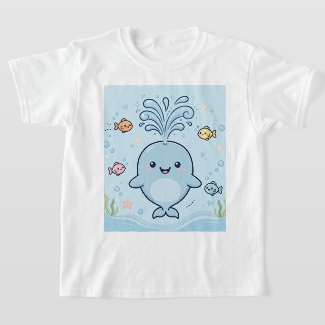 Camiseta de design de baleia (Postura )