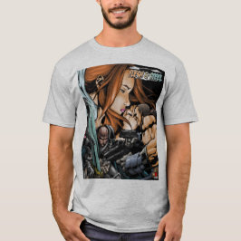 Camiseta de design de carne e aço V4