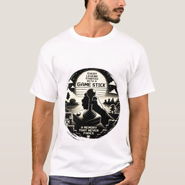 Camiseta de Design de Controle de Arcade Retro (Frente)