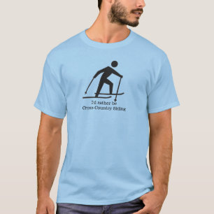 Camiseta de Design de Esqui Cruzado