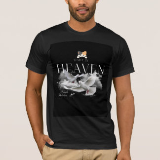 camiseta de design de gato & céu fofo