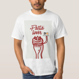 camiseta de design de gato e amante de massa