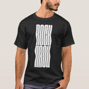 camiseta de design de logotipo ousado e ondulado d