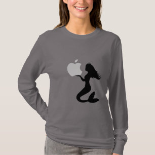 Camiseta de design de maçã sereia