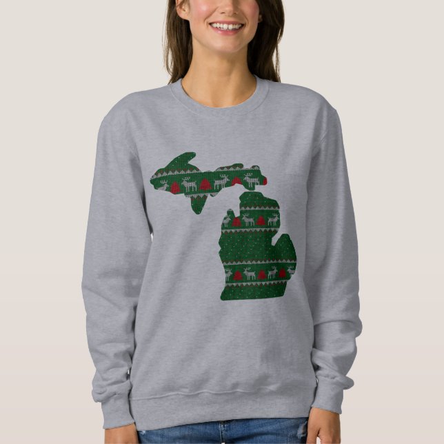 Camiseta de Design de Natal Feia de Michigan! (Frente)