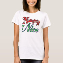 Camiseta de design de Natal travessa ou legal