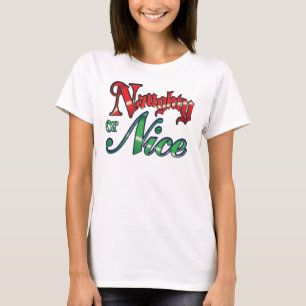 Camiseta de design de Natal travessa ou legal