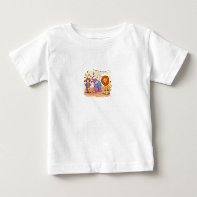 Camiseta de design de Palhaço e Circo Animal 🎭 (Frente)