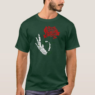 Camiseta de design de tatuagem de noiva de rosa es