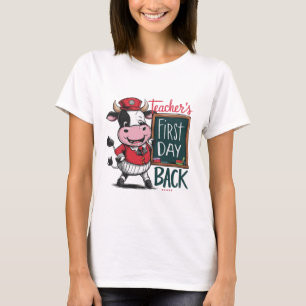 camiseta de design do primeiro dia de trás do prof