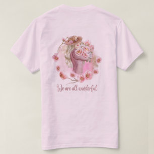 Camiseta de design floral para meninas