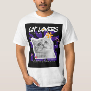 Camiseta de design para amantes de gatos fofos