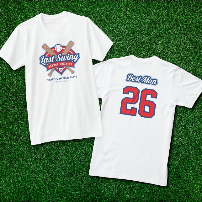 Camiseta de despedida de solteiro de beisebol Last (Criador carregado)