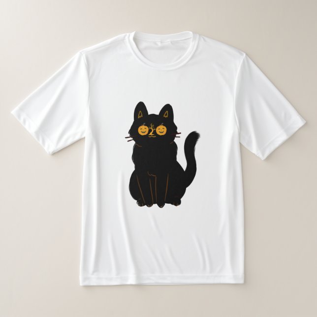 Camiseta de Dia das Bruxas de Gato Louco (Postura )
