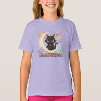 Camiseta de Dia das Bruxas de Gato Negro Amigo - T