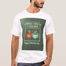Camiseta de Dia dos Namorados "Brew-tiful Together