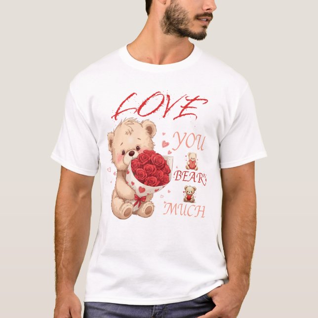Camiseta de Dia dos Namorados "Love You Beary Much (Frente)