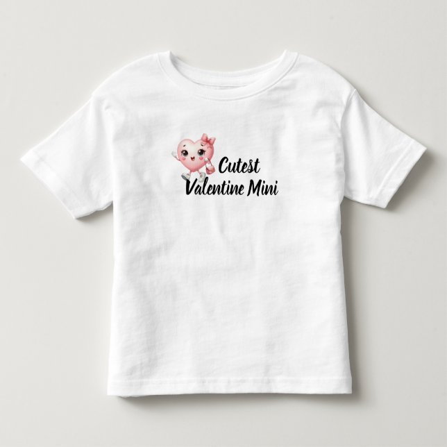 Camiseta de Dia dos Namorados para Meninas (Frente)