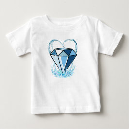 Camiseta de diamante para crianças