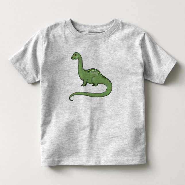 Camiseta de dinossauro com pescoço longo fofo para (Frente)