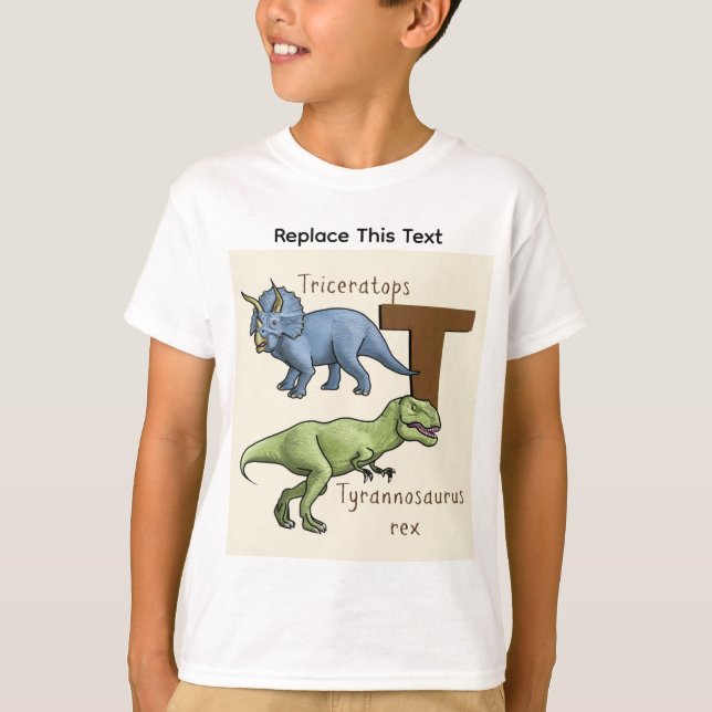 Camiseta de Dinossauro ou Animal Pré-Histórico (Frente)