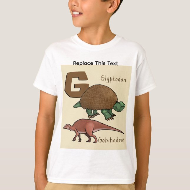 Camiseta de Dinossauro ou Animal Pré-Histórico (Frente)